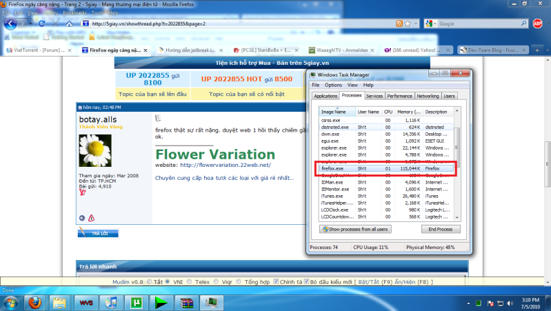 FireFox ngày càng nặng