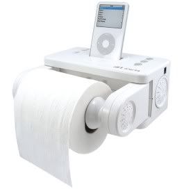 iPod toilet paper dock