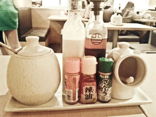 Sauces and condiments galore Sauces and condiments galore