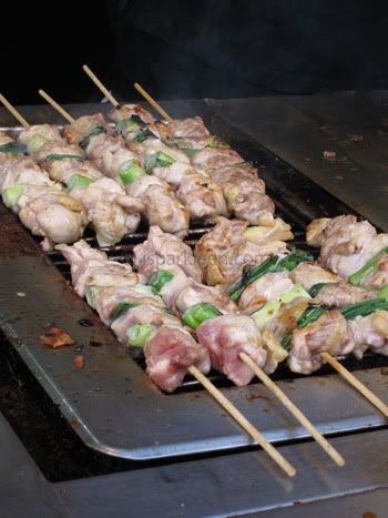 Raw chicken skewers Raw chicken skewers