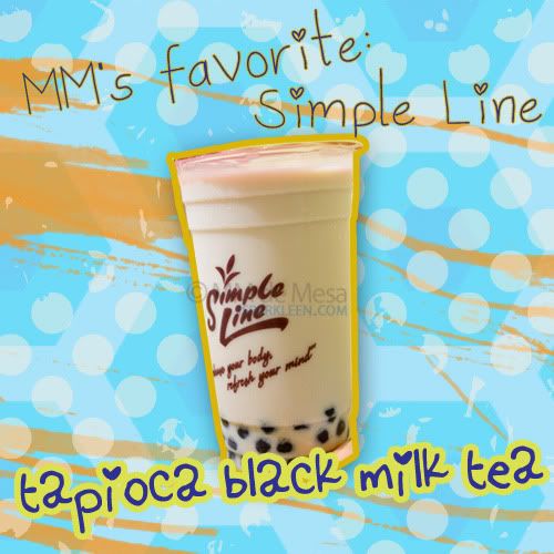 Simple Line Tapioca Black Milk Tea Simple Line Tapioca Black Milk Tea