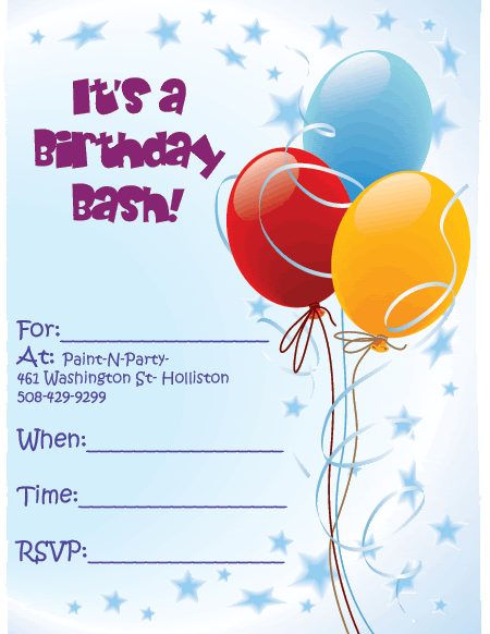 Print Out Invitations