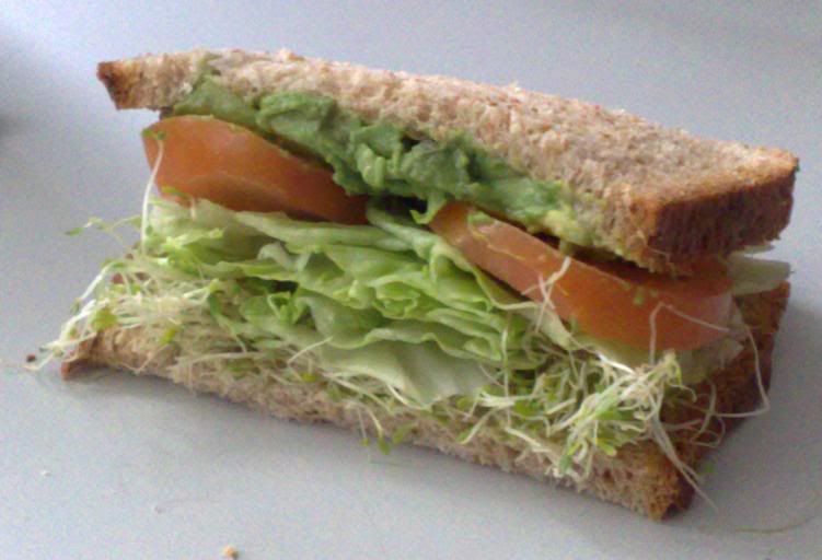 avocado, tomato, lettuce and alfalfa sprouts Pictures, Images and Photos