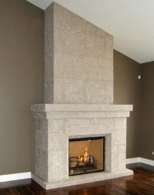 r A giant fireplace.