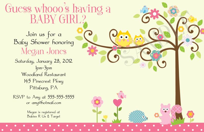 Baby Shower Invitation - Greeting Card Size