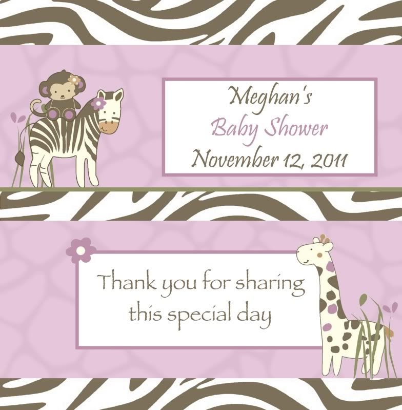 Personalized Cocalo Jacana Baby Shower DIY Hershey Chocolate Candy 