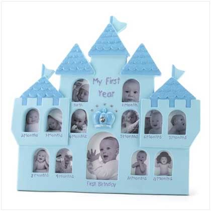 Baby Year Photo Frame on Baby S First Year Castle Photo Frame Delightful Sky Blue Photo Frame