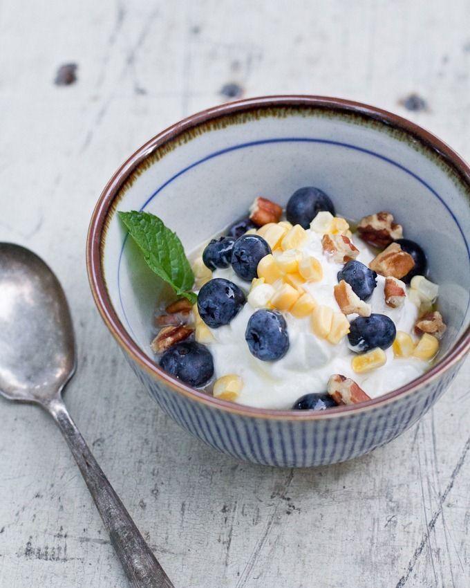 Blueberry and Sweet Corn Sundae recipe Blueberry and Sweet Corn Sundae recipe