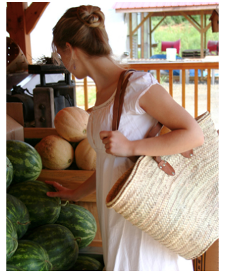 Harabu House French Market Basket tote bag Harabu House French Market Basket tote bag
