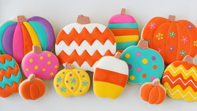 Halloween cookie recipes: Painted Pumpkin Cookies Halloween cookie recipes: Painted Pumpkin Cookies