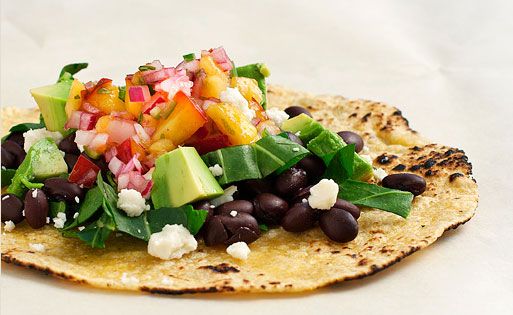 Peach lunch recipes: Peach Salsa Tostada Peach lunch recipes: Peach Salsa Tostada