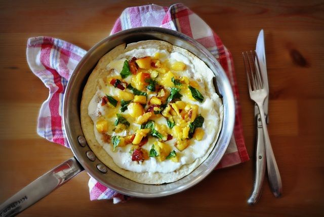 Peach lunch recipes: Savory Peach Tortilla Peach lunch recipes: Savory Peach Tortilla