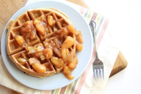 Peach breakfast recipes: Peach Waffle Sauce Peach breakfast recipes: Peach Waffle Sauce