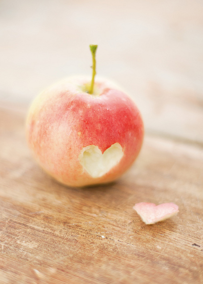 heart carved apple heart carved apple