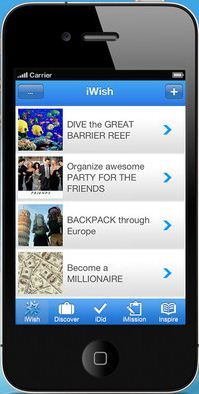 Organize your dreams with iWish Organize your dreams with iWish