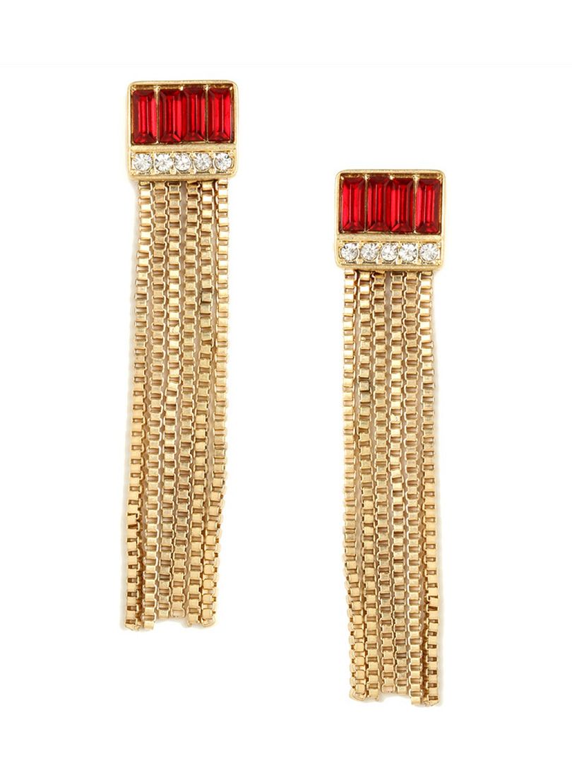 Holiday jewelry under $50: ruby drop earrings