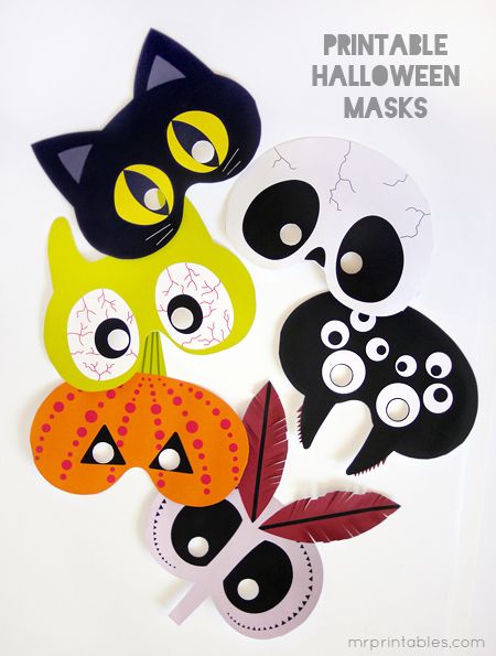 Mr. Printables Halloween masks