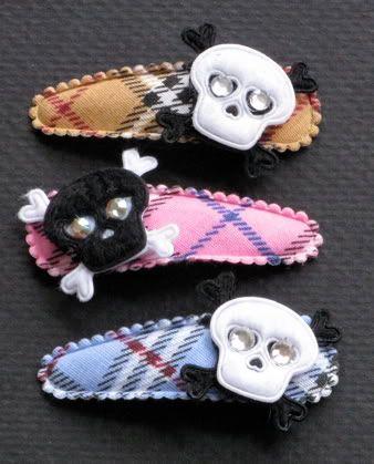 Skull barrettes Skull barrettes