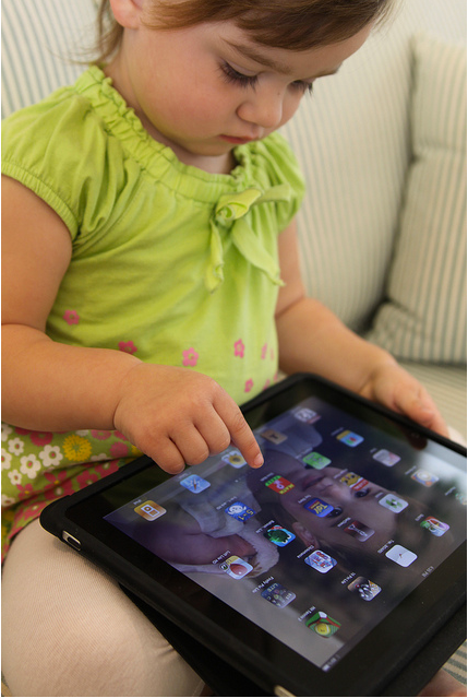 Toddler with ipad Toddler with ipad