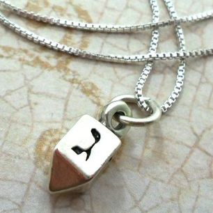 dreidel charm necklace