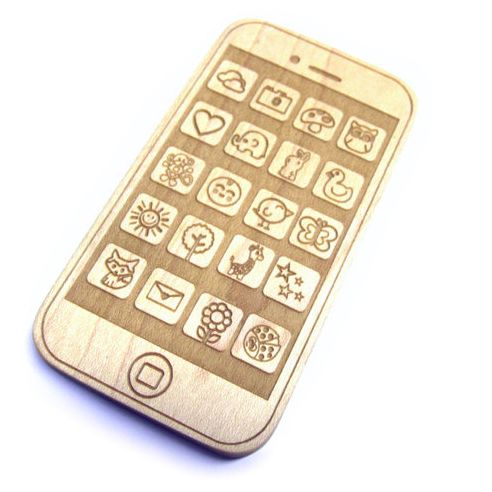 best baby gifts: wooden iphone teething toy baby shower gift on cool mom picks: iphone baby teether