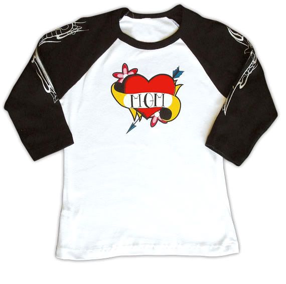 Something like the Tattoo Heart Mom shirts from Inky Dink Tees.