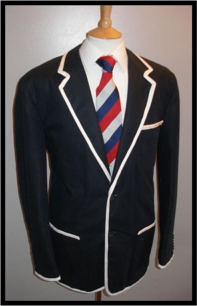 SUPERB MENS 42 BLUE BOATING REGATTA COLLEGE ROWING BLAZER SUIT JACKET