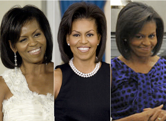 Michelle Obama's Sleek Straight Hairstyle Dubbed "The Michelle".