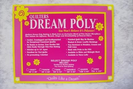 QUILT BATTING 6 Quilters Dream White Poly Select Double
