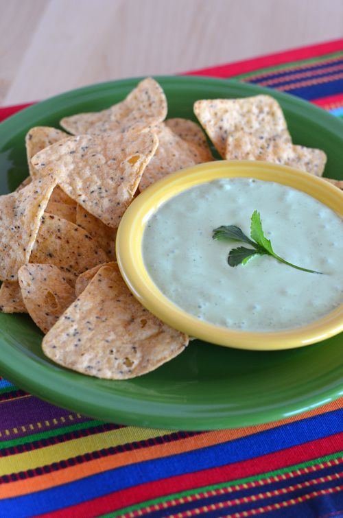 Cilantro Crema Dip from http://mybakingheart.com