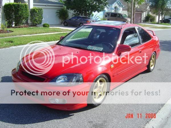 Fresh 99 Civic Si (red Em1) - Tampa Racing