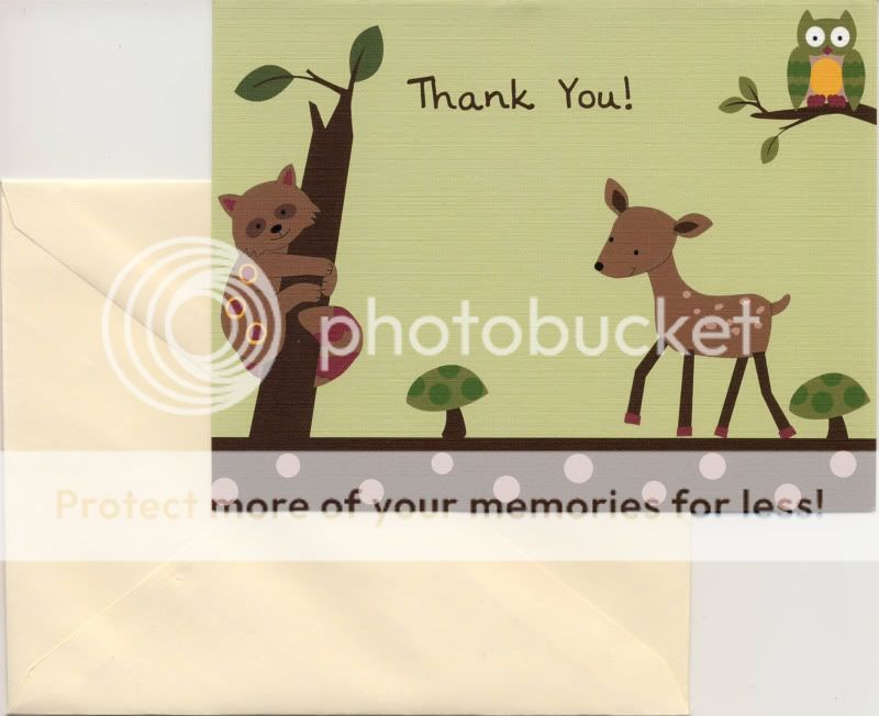 These adorable baby shower thank you cards match the Lambs & Ivy 