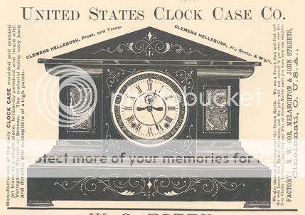 1887 UNITED STATES CLOCK CASE CO CINCINNATI OHIO AD  