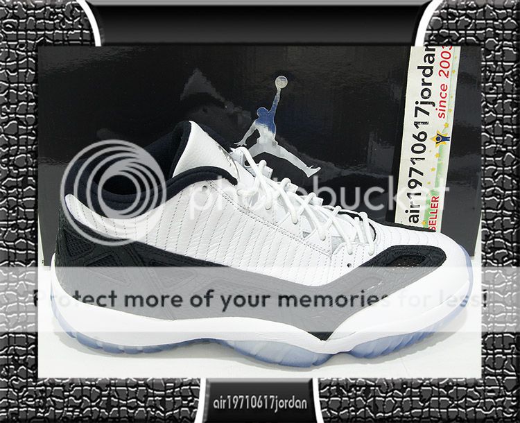 2011 Nike Air Jordan XI 11 Retro Low LE White Black Cement US 8~12 Red