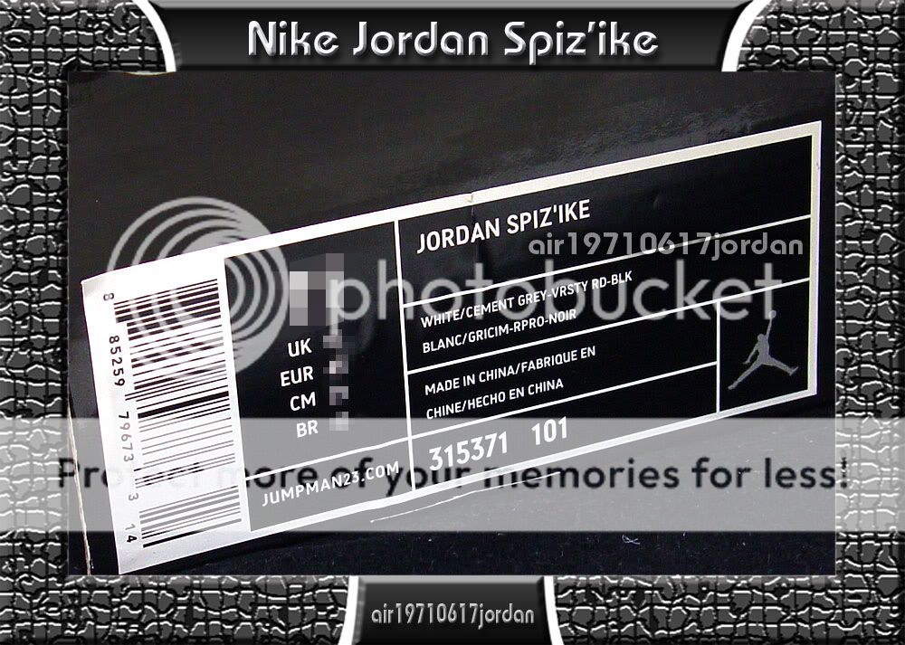 2007 Nike Air Jordan SPIZIKE SPIZIKE WHITE CEMENT GREY BLACK SILVER 