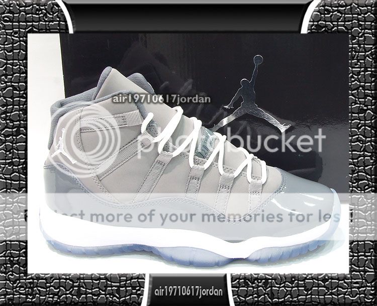 2010 Nike Air Jordan 11 GS Cool Grey White Silver 378038 001 US 5Y in 