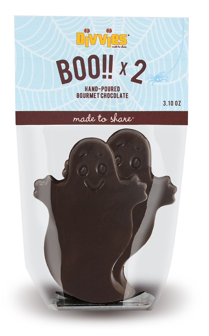 Allergen-free chocolate ghost Halloween candy