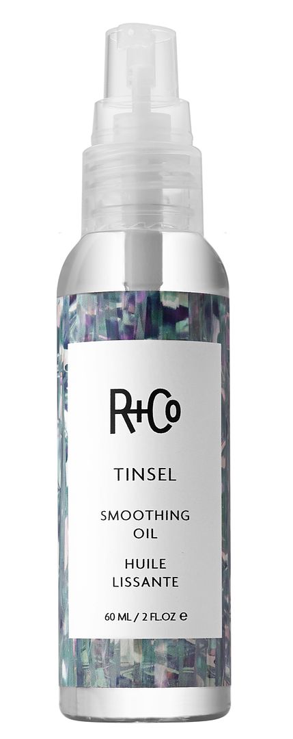 R + Co Tinsel Smoothing Oil anti-frizz hair product