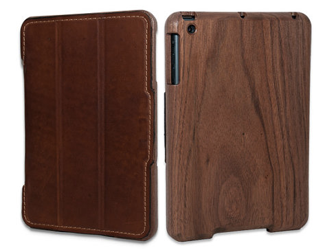 Wood and leather iPad Mini case | TreeShell