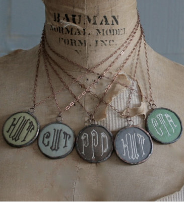 handmade monogram necklaces | cool mom picks