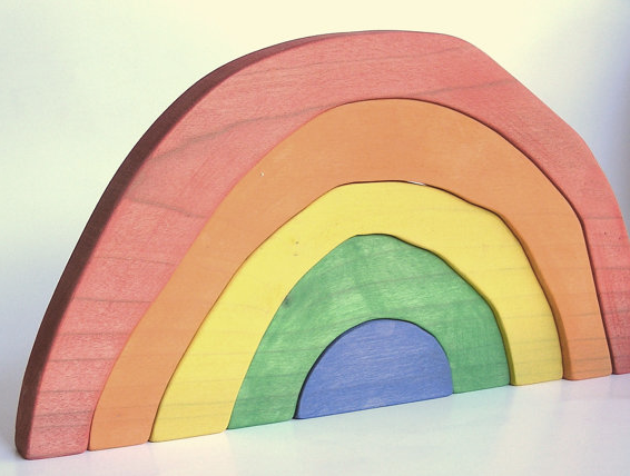 Waldorf Wood Rainbow at Cool Mom Picks!