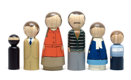 DIY peg doll family from Goose Grease at Brooklyn Makers