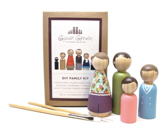 DIY wooden doll family at Cool Mom Picks