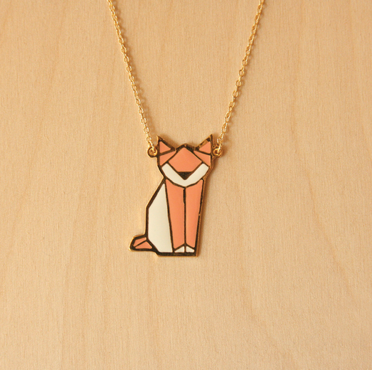 Cat origami necklace on Cool Mom Picks