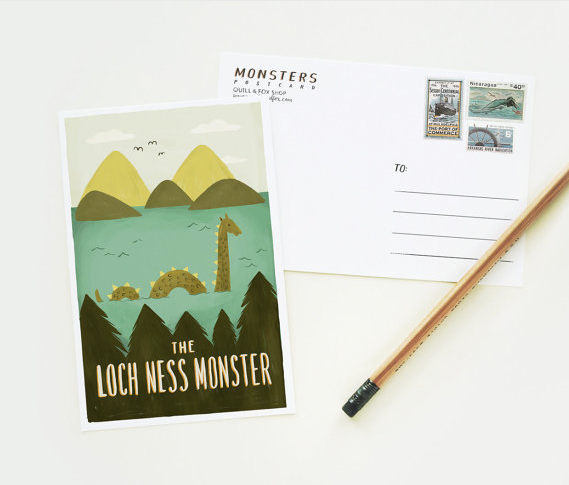 Loch Ness Monster postcard | Cool Mom Picks