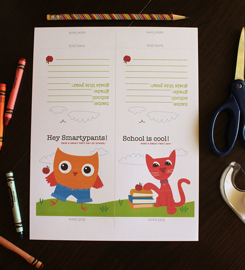 First day of school free printable on Cool Mom Picks