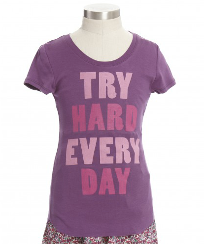 Try Hard girls tee | Cool Mom Picks