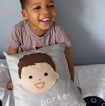 Olligraphic portrait pillow | Cool Mom Picks