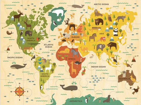 Petit Collage US map puzzle | Cool Mom Picks