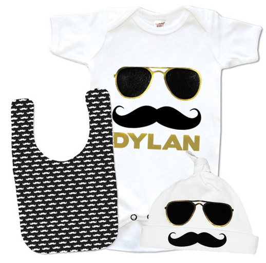 Psychobaby Mustache gift set | Cool Mom Picks